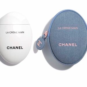 CHANEL La Crème Main Hand Cream with Denim Blue Pouch